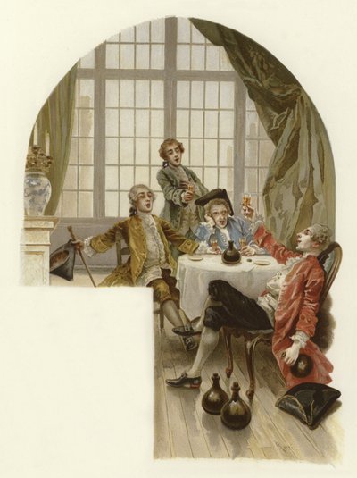 Illustratie voor The School for Scandal door Lucius Rossi