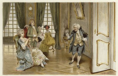 Illustratie voor The School for Scandal door Lucius Rossi
