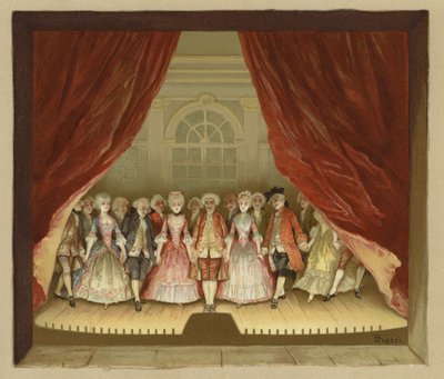Illustratie voor The School for Scandal door Lucius Rossi