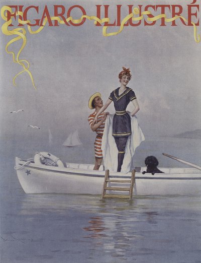 Een Volle Zee. Omslag van Le Figaro Illustre, augustus 1894 door Lucius Rossi