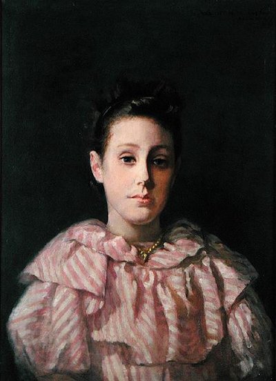 Portret van een Jong Meisje door Lucius Wolcott Hitchcock