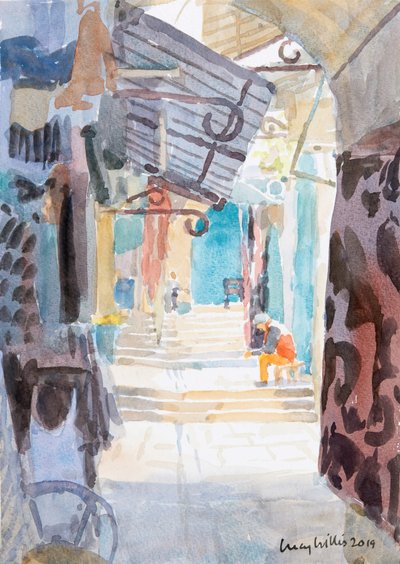 Markttrappen, Oud Jeruzalem door Lucy Willis