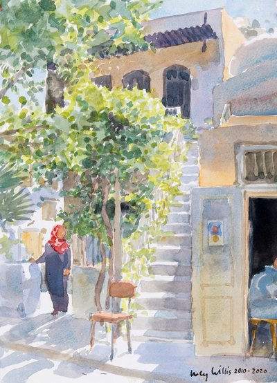 Trappen bij de Citadel, Aleppo, Syrië door Lucy Willis