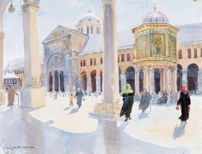 De Grote Omajjadenmoskee, Damascus, Syrië door Lucy Willis