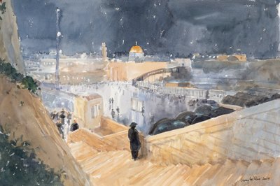 De Westelijke Muur, Nacht, Jeruzalem, 2019 door Lucy Willis