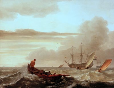 L.Backhuysen, Beweegde zee door Ludolf Backhuysen