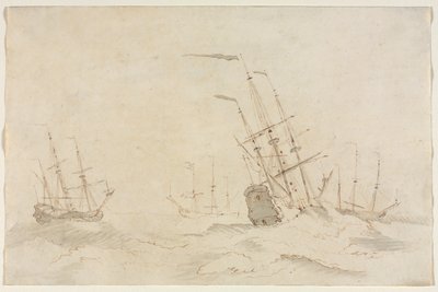 Schepen door Ludolf Backhuysen