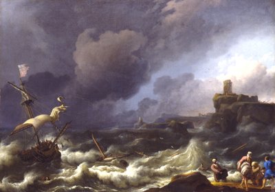 De storm door Ludolf Backhuysen I