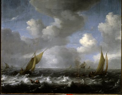 Marine door Ludolf I Backhuysen