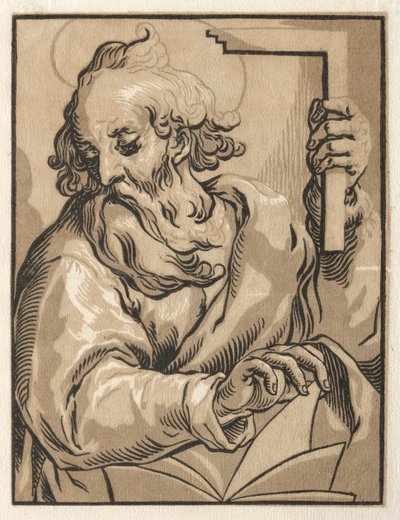 Christus en de apostelen: St. Thomas met de vierkant door Ludolph Büsinck