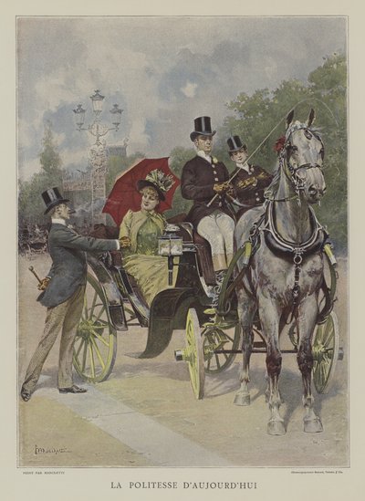 De beleefdheid van vandaag door Ludovico (after) Marchetti