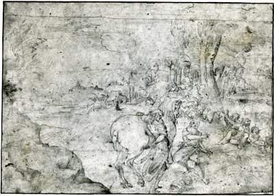 Erminia en de Herders, c.1600 door Ludovico Carracci