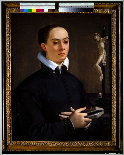 Dame met Kruisbeeld door Ludovico Carracci