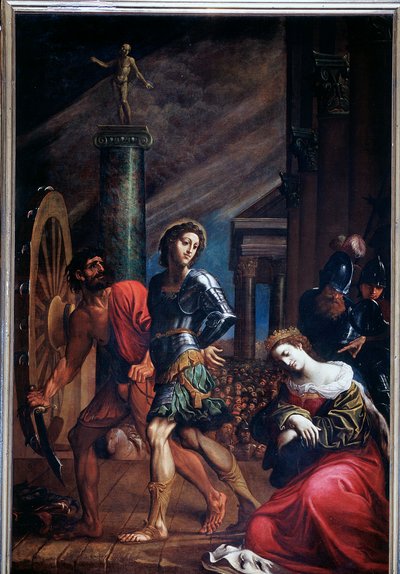 Martelaarschap van Sint Joris en Sint Catharina van Alexandrië door Ludovico Carracci