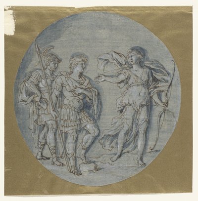 Diana spreekt tot Aeneas en Achates door Ludovico Gimignani