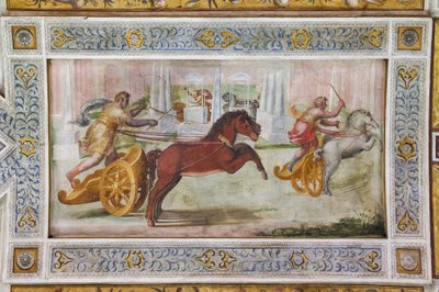 De race van de quadriga (detail) door Ludovico Settevecchi