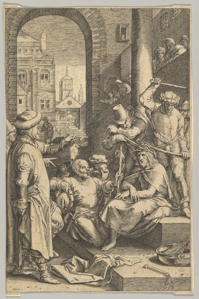 De Kroning met Doornen, uit De Passie van Christus, ca. 1623 door Ludovicus Siceram