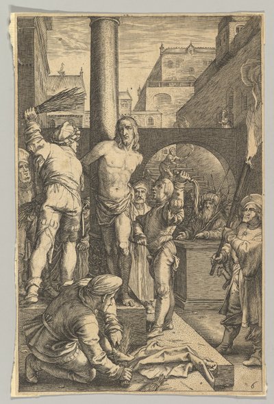 De Geseling, uit De Passie van Christus, ca. 1623 door Ludovicus Siceram