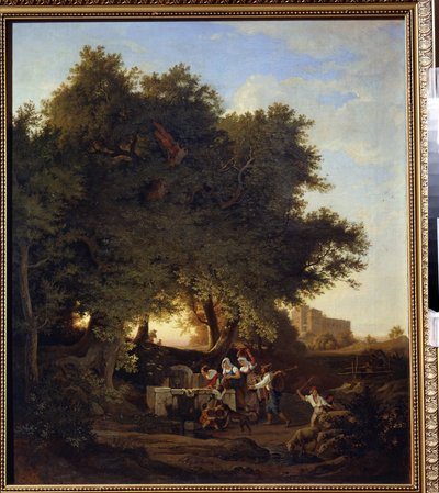 Bij de put door Ludwig Adrian Richter