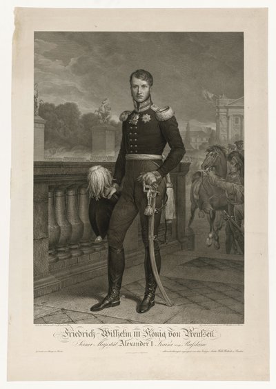 Frederik Willem III op de Place de la Concorde door Ludwig Buchhorn