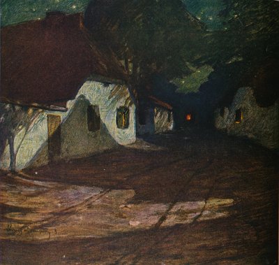 Een maanlichte nacht, ca. 1900, 1905 door Ludwig Dettmann