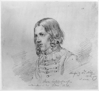 Portret van Carl Philipp Fohr door Ludwig Emil Grimm