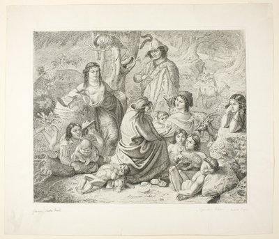 Zigeunerleven door Ludwig Emil Grimm