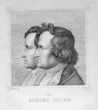 Jacob en Wilhelm Grimm, 1843 door Ludwig Emil Grimm