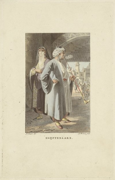 Bewoners van Egypte door Ludwig Gottlieb Portman