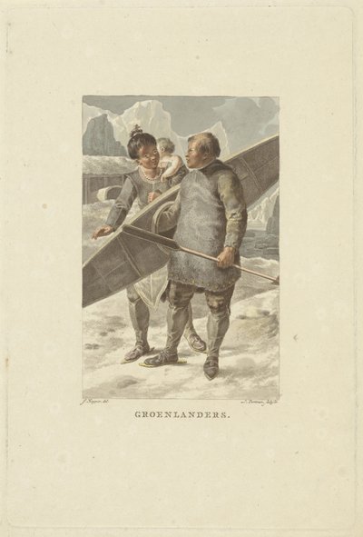 Bewoners van Groenland door Ludwig Gottlieb Portman