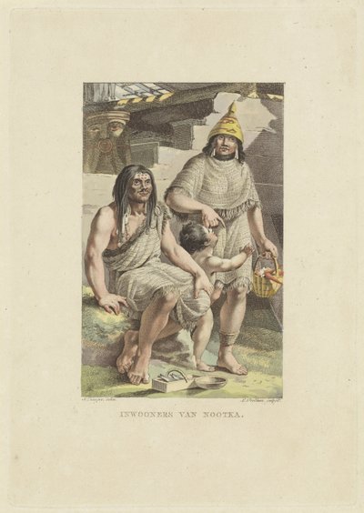 Bewoners van het eiland Nootka door Ludwig Gottlieb Portman
