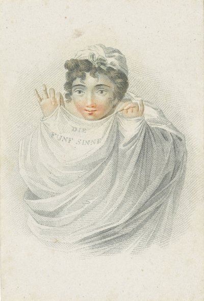 Vrouwfiguur in draperie door Ludwig Gottlieb Portman