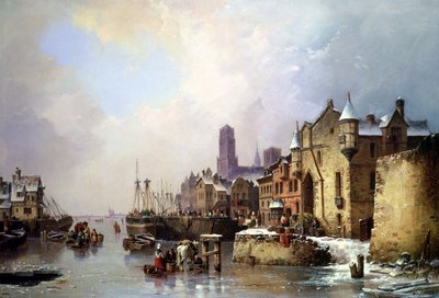Winter in Koningsbergen (Kaliningrad) door Ludwig Hermann