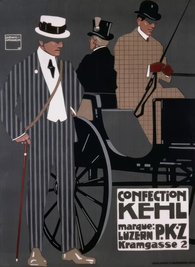 CONFECTION KEHL / merk: PKZ LUZERN 2 KRAMGASSE door Ludwig Hohlwein
