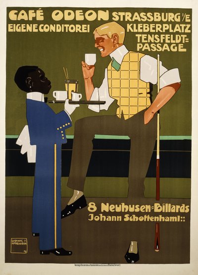 Café Odeon door Ludwig Hohlwein