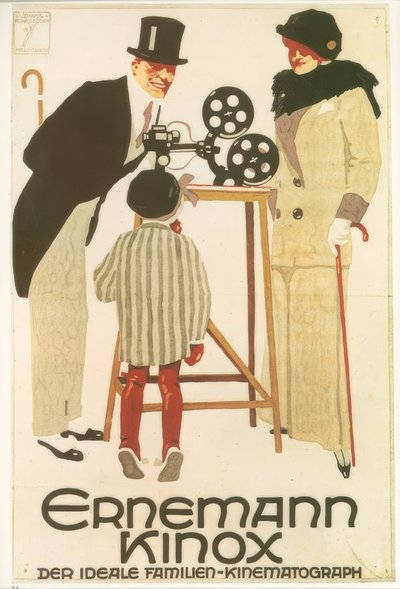 Ernemann Kinox. De ideale familie-kinematograaf door Ludwig Hohlwein