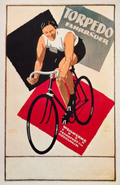 Fietsen van de Torpedo Weilwerke door Ludwig Hohlwein