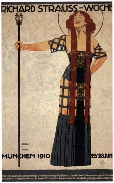 Richard Strauss Week, 1910 door Ludwig Hohlwein
