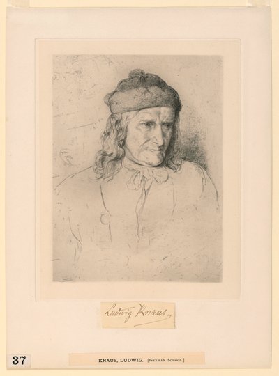 Man met bontmuts door Ludwig Knaus