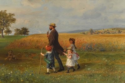 Zondagse wandeling door Ludwig Knaus