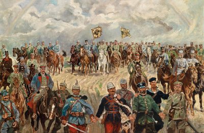 De geallieerde vorsten met hun bevelhebbers in de Eerste Wereldoorlog door Ludwig Koch