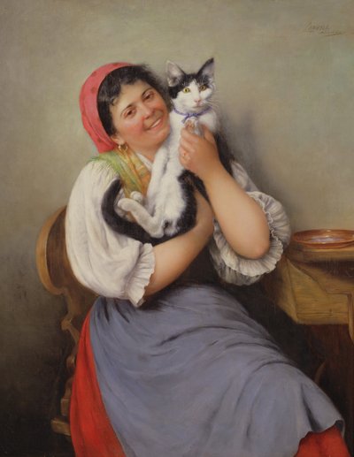 Haar favoriete kat door Ludwig Kohrl