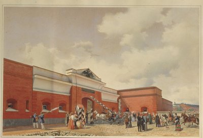 Het Kronstadt zee fort De Sint-Petersburg poorten, 1850 door Ludwig Premazzi