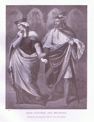 Koning Gunther en Brunhild door Ludwig Schnorr von Carolsfeld