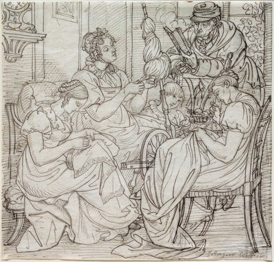 Familie Hottinger door Ludwig Vogel