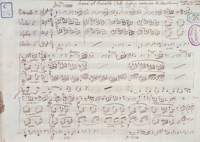 Pagina van de bladmuziek voor Symfonie nr. 6 in F majeur, opus 68, door Ludwig van Beethoven door Ludwig van Beethoven