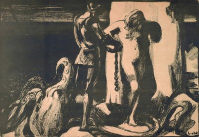Perseus bevrijdt Andromeda door Ludwig von Hofmann