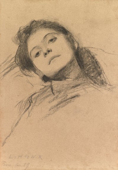 Studie van een Meisje door Ludwig von Hofmann