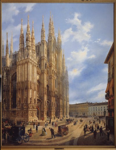 De kathedraal van Milaan door Luigi Premazzi