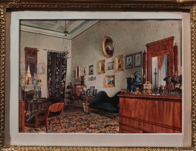 De studeerkamer van het huis van Michail Obreskov door Luigi Premazzi